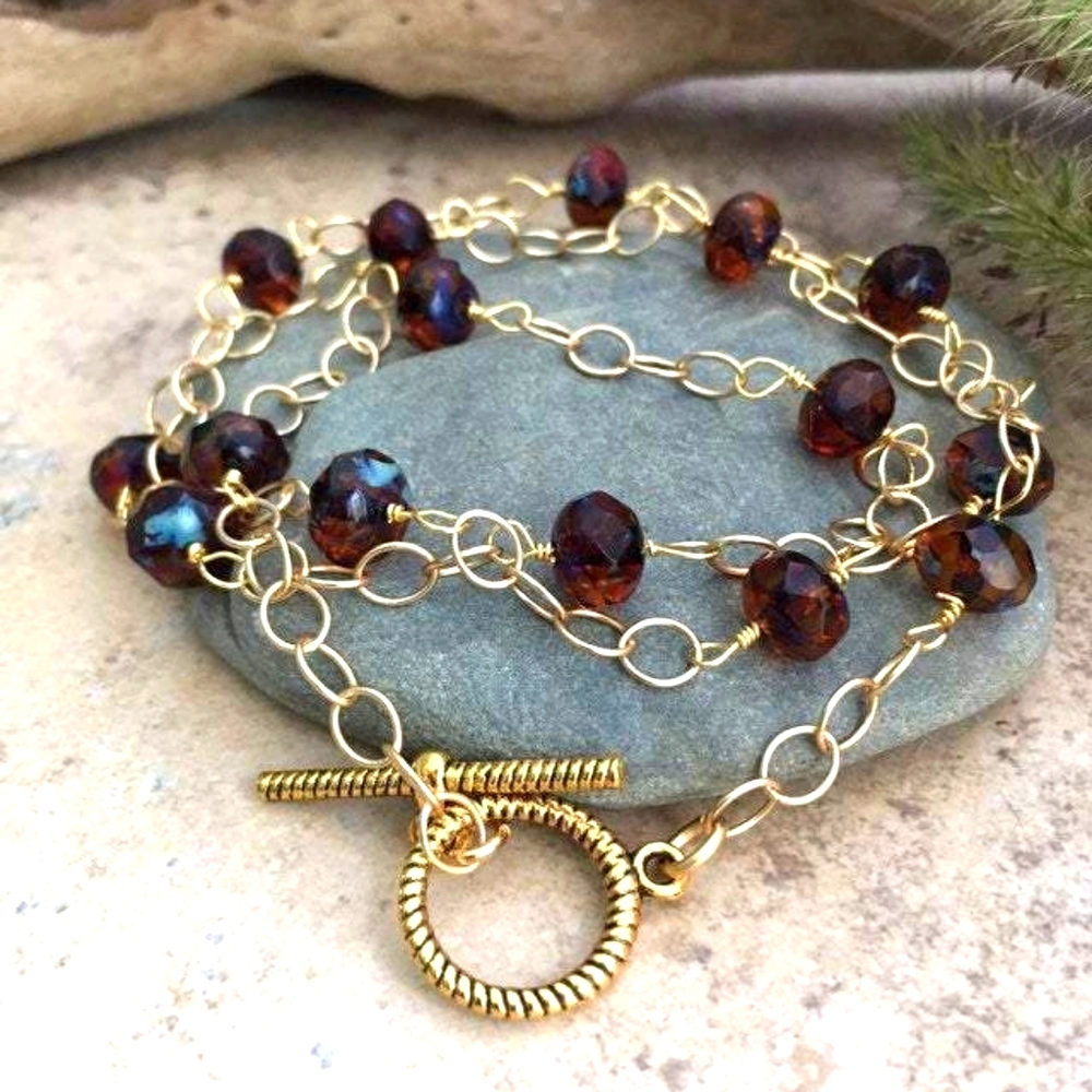 Triple Strand Beaded Wrap Bracelet/Necklace